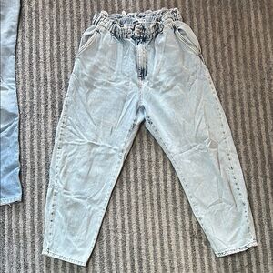 Zara Light Blue Paperbag Jeans